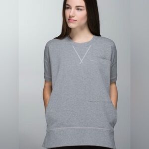 Gray Short Sleeve sweatshirt/ dress with Pocket. Lululemon